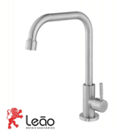 Torneira Cozinha Mesa 1/4V 3297 Aço Inox Escovado 304 - LEÃO METAIS
