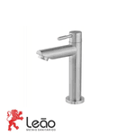 Torneira Lavatório Mesa Baixa 1/4V 3294 Aço Inox Escovado 304 - LEÃO METAIS