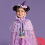 Look Bruxa Céu de Estrelas Lilás Halloween