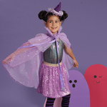 Look Bruxa Céu de Estrelas Lilás Halloween