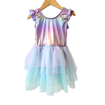 Vestido Body Tutu cintilante arco iris