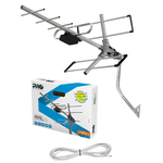 Kit Antena Digital Yagi com Mastro e Cabo 10m