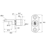 Fechadura P/ 3 Gavetas