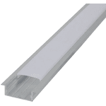 Perfil Alumínio Led Slim Embutido Difusor Leitoso 2500mm