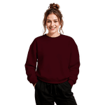 Blusa Moletom Careca Lisa Premium Slim Algodão Mácio Bordo
