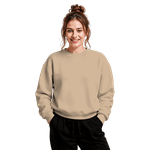 Blusa Moletom Careca Lisa Premium Slim Algodão Mácio Caqui