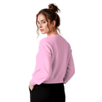 Blusa Moletom Careca Lisa Premium Slim Algodão Mácio Rosa Bebe