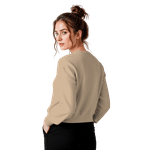 Blusa Moletom Careca Lisa Premium Slim Algodão Mácio Caqui