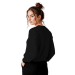 Blusa Moletom Careca Lisa Premium Slim Algodão Mácio Preto