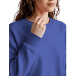 Blusa Moletom Careca Lisa Premium Slim Algodão Mácio Azul Royal