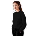 Blusa Moletom Careca Lisa Premium Slim Algodão Mácio Preto