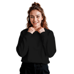 Blusa Moletom Careca Lisa Premium Slim Algodão Mácio Preto