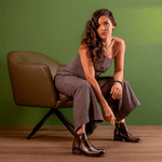 Bota Molly Feminina Melissa com Ziper Lateral Café