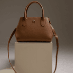 Bolsa em Couro Cor Doce de Leite Alessandra