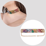 Colar Chocker com Bordado Colorido