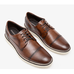 Sapato Casual de Couro Democrata Metropolitan Bay Tan Cadarço 273101-002