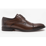 Sapato Casual De Couro Democrata Metropolitan Clooney Tan de Amarrar 495102-002