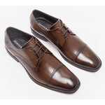 Sapato Casual De Couro Democrata Metropolitan Clooney Tan de Amarrar 495102-002