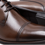 Sapato Casual De Couro Democrata Metropolitan Clooney Tan de Amarrar 495102-002