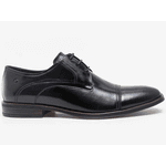 Sapato Casual De Couro Democrata Metropolitan Clooney Preto de Amarrar 495102-001