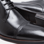 Sapato Casual De Couro Democrata Metropolitan Clooney Preto de Amarrar 495102-001