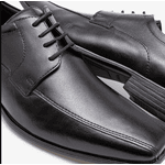Sapato Casual De Couro Democrata Metropolitan Prime Preto de Amarrar 244101-001