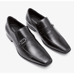 Sapato Casual De Couro Democrata Metropolitan Prime Preto sem Cadarço 244102-001