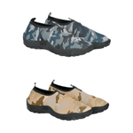Kit 2 Sapatilhas Aquáticas Náuticas Blaqueadas - Militar Bege e Cinza
