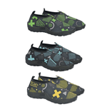 Kit 3 Sapatilhas Aquáticas Náuticas Blaqueadas - Geométrico Verde/Azul/Amarelo 
