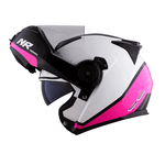Capacete Norisk Ff345 Route Chance - Branco Rosa