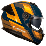 Capacete Ls2 Ff808 Stream Ii Vintage - Azul Laranja