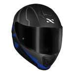 Capacete Norisk Ff802 Razor Full - Preto Fosco/azul