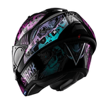 Capacete Shark Evo Es K-Rozen Kvx - Preto Roxo.