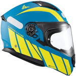 Capacete Texx Kratos Solid Cyber - Azul/verde Fosco