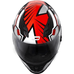 Capacete Norisk Ff302 Wizard - Preto Cinza Vermelho