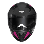 Capacete Race Tech Volt Abstrak - Preto Fosco Rosa.