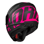 Capacete Norisk Ff802 Razor Full - Preto Fosco Rosa