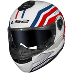 Capacete Ls2 Ff908 Strobe Ii Phantom - Branco/azul/vermelho