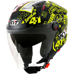 Capacete Kyt D-city Espargaro Replica 2020 - Preto rosa amarelo