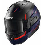 Capacete Shark Evo Es Kryd Mat Abr - Preto Azul Vermelho.
