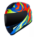 Capacete Norisk Ff802 Razor Cutting - Azul Amarelo