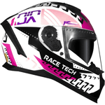Capacete Race Tech Volt Ninja - Branco/rosa