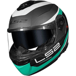 Capacete Ls2 Ff908 Strobe Ii Victory - Titanium/branco/azul