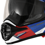 Capacete X11 Crossover Adv - Azul Vermelho Branco