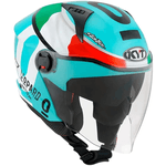 Capacete Kyt D-city Dennis Foggia Leopard Replica - azul