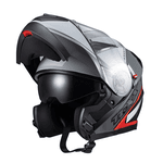 Capacete Texx Gladiator V3 Makan - Cinza/vermelho