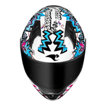 Capacete Race Tech Sector Monsters - Branco Azul.