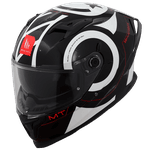 Capacete Mt Braker Inox A0 - Preto Branco