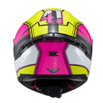 Capacete Texx Raptor Hornet - Verde/rosa/branco