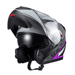 Capacete Texx Gladiator V3 Makan - Cinza/rosa